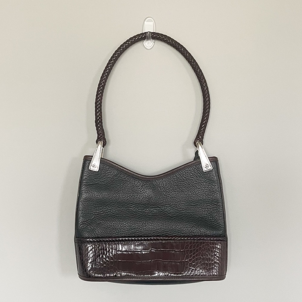 Brighton Authentic Carry bag Purse Handbag Shoulder bag Black & Brown Leather